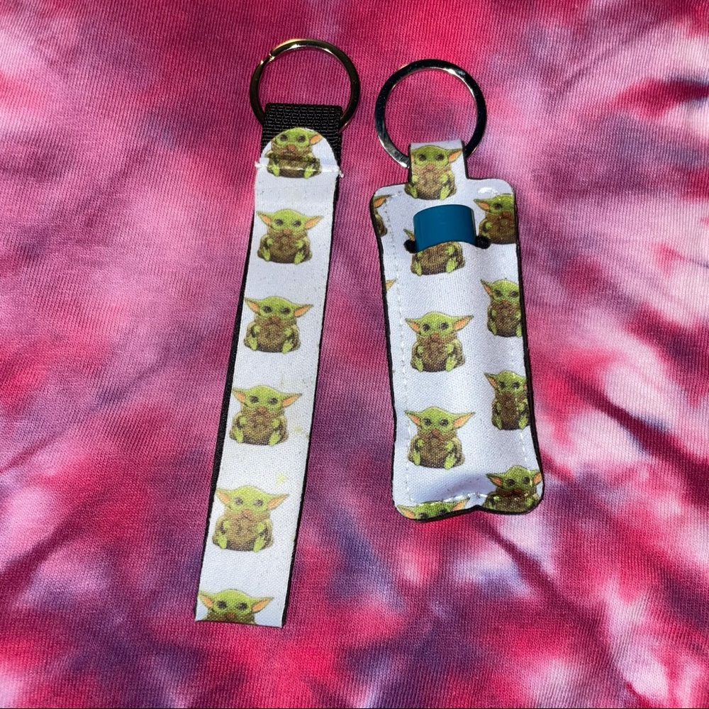 Baby Yoda Wristlet and lipstick holder Made2order